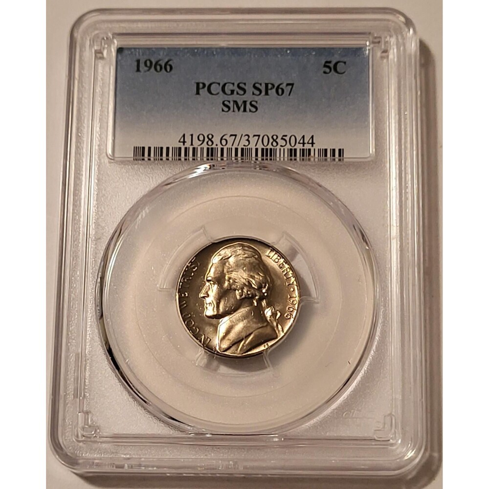 1966 Jefferson Nickel SMS SP67 PCGS